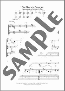Old Bloody Orange(Hawksley Workman) 楽譜 ギター（ソロ） ダウンロード