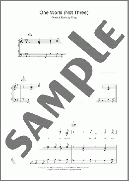 One World (Not Three)(The Police) 楽譜 その他 ダウンロード