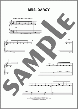 Mrs. Darcy (from Pride And Prejudice)(Dario Marianelli/Pride & Prejudice (Movie)) 楽譜 ピアノ（ソロ） ダウンロード