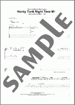 Honky Tonk Night Time Man(Lynyrd Skynyrd) 楽譜 ギター（ソロ） ダウンロード