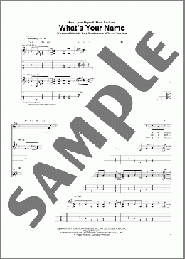 What's Your Name(Lynyrd Skynyrd) 楽譜 ギター（ソロ） ダウンロード