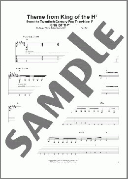Theme From King Of The Hill(Roger Clyne/TV Theme Song) 楽譜 ギタースコア ダウンロード