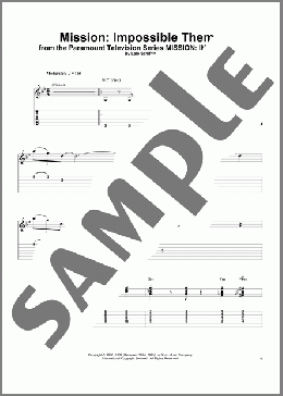 Mission: Impossible Theme(Lalo Schifrin/TV Theme Song) 楽譜 ギタースコア ダウンロード
