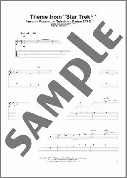 Theme from Star Trek(R)(TV Theme Song/Gene Roddenberry) 楽譜 ギタースコア ダウンロード