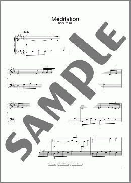 Meditation(Jules Massenet) 楽譜 ピアノ（ソロ） ダウンロード