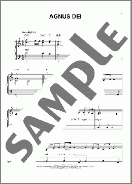 Agnus Dei(Michael W. Smith) 楽譜 ピアノ（ソロ） ダウンロード