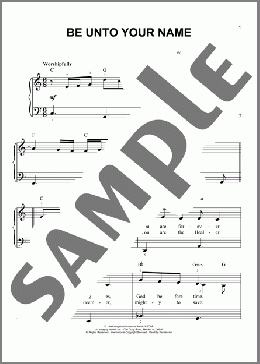 Be Unto Your Name(Robin Mark) 楽譜 ピアノ（ソロ） ダウンロード