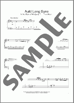 Auld Lang Syne (in the style of Mozart) (arr. David Pearl)(Robert Burns) 楽譜 ピアノ（ソロ） ダウンロード