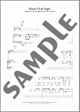 What If I'm Right(Sandi Thom) 楽譜 その他 ダウンロード