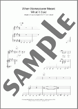 When Horsepower Meant What It Said(Sandi Thom) 楽譜 その他 ダウンロード
