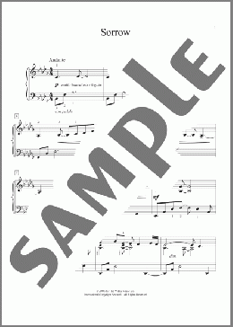 Sorrow(Jane Trotter) 楽譜 ピアノ（ソロ） ダウンロード