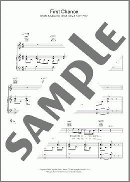 First Chance(David Gray) 楽譜 その他 ダウンロード