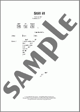 Still Ill(The Smiths) 楽譜 ギター（コード） ダウンロード