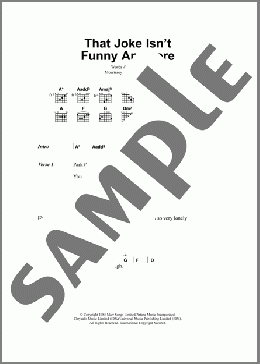 That Joke Isn't Funny Anymore(The Smiths) 楽譜 ギター（コード） ダウンロード