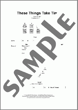 These Things Take Time(The Smiths) 楽譜 ギター（コード） ダウンロード