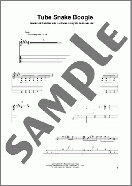 Tube Snake Boogie(ZZ Top) 楽譜 ギタースコア ダウンロード