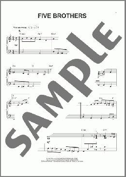 Five Brothers(Gerry Mulligan) 楽譜 ピアノ（ソロ） ダウンロード