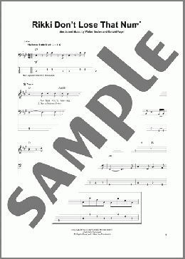 Rikki Don't Lose That Number(Steely Dan) 楽譜 ベース ダウンロード