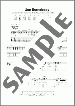 Use Somebody(Kings Of Leon) 楽譜 ギター（ソロ） ダウンロード