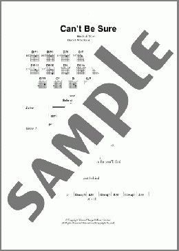Can't Be Sure(The Sundays) 楽譜 ギター（コード） ダウンロード