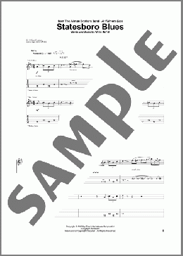 Statesboro Blues(Willy McTell/Allman Brothers Band) 楽譜 ギター（ソロ） ダウンロード