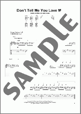 Don't Tell Me You Love Me(Night Ranger) 楽譜 ギター（ソロ） ダウンロード