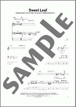 Sweet Leaf(Black Sabbath/Ozzy Osbourne) 楽譜 ベース ダウンロード