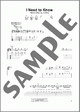 I Need To Know(Tom Petty/Tom Petty And The Heartbreakers) 楽譜 ギター（ソロ） ダウンロード