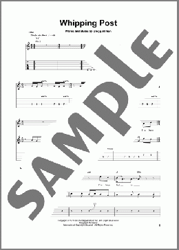 Whipping Post(Gregg Allman/Allman Brothers Band) 楽譜 ギタースコア ダウンロード