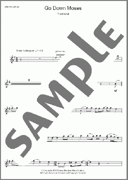 Go Down Moses(Traditional) 楽譜 その他 ダウンロード