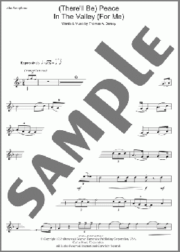 (There'll Be) Peace In The Valley (For Me)(Thomas A. Dorsey) 楽譜 その他 ダウンロード