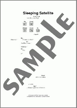 Sleeping Satellite(Tasmin Archer) 楽譜 ギター（コード） ダウンロード
