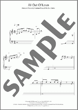 All Out Of Love(Air Supply) 楽譜 ピアノ（ソロ） ダウンロード