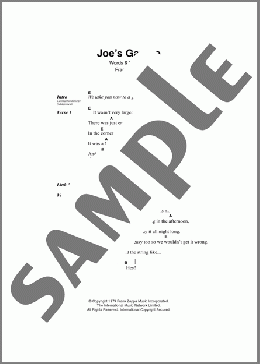 Joe's Garage(Frank Zappa) 楽譜 ギター（コード） ダウンロード