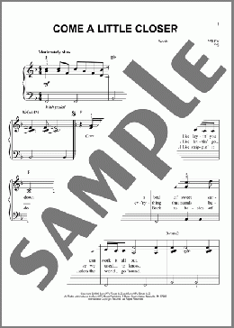 Come A Little Closer(Dierks Bentley) 楽譜 ピアノ（ソロ） ダウンロード