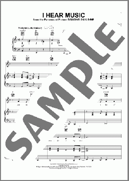 I Hear Music(Frank Loesser) 楽譜 ピアノ & ボーカル & ギター ダウンロード