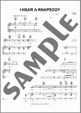 I Hear A Rhapsody(Jack Baker) 楽譜 ピアノ & ボーカル & ギター ダウンロード
