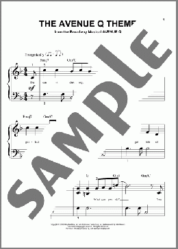 The Avenue Q Theme(Avenue Q) 楽譜 ピアノ（ソロ） ダウンロード
