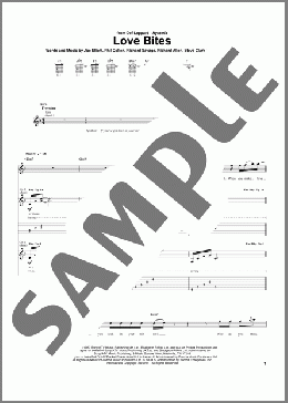 Love Bites(Def Leppard) 楽譜 ギター（ソロ） ダウンロード