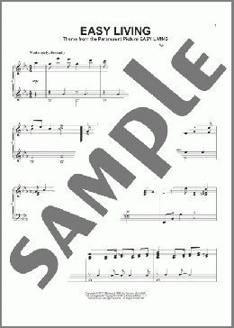 Easy Living(Billie Holiday) 楽譜 ピアノ（ソロ） ダウンロード