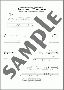 Sunshine Of Your Love(Cream/Eric Clapton) 楽譜 ギター（ソロ） ダウンロード