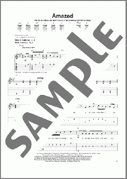 Amazed(Lonestar) 楽譜 ギター（ソロ） ダウンロード