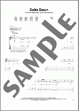 Delta Dawn(Helen Reddy/Tanya Tucker) 楽譜 ギター（ソロ） ダウンロード