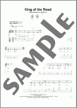 King Of The Road(Roger Miller) 楽譜 ギター（ソロ） ダウンロード