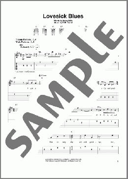 Lovesick Blues(Patsy Cline/Hank Williams) 楽譜 ギター（ソロ） ダウンロード