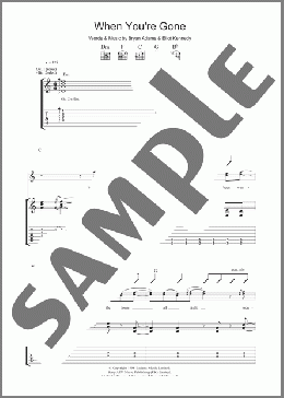 When You're Gone(Melanie C/Bryan Adams) 楽譜 ギター（ソロ） ダウンロード