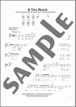 If This World(Jaci Velasquez) 楽譜 メロディ ダウンロード
