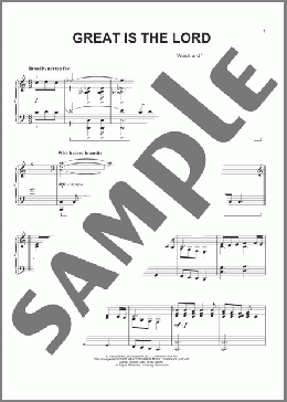 Great Is The Lord(Michael W. Smith) 楽譜 ピアノ（ソロ） ダウンロード
