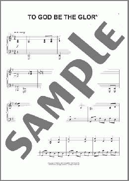 To God Be The Glory(Fanny J. Crosby) 楽譜 ピアノ（ソロ） ダウンロード