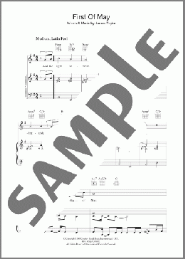 First Of May(James Taylor) 楽譜 ピアノ & ボーカル & ギター ダウンロード